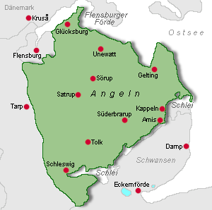 Landschaft Angeln - Karte