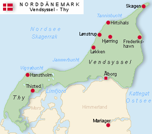 Norddänemark-Karte
