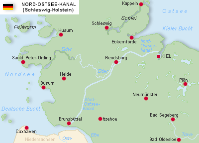 Nord-Ostsee-Kanal-Karte