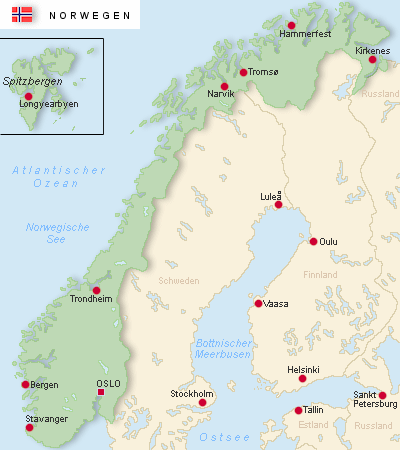 Norwegen-Karte