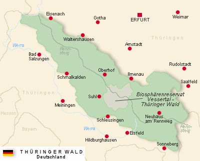 Thüringer Wald-Karte