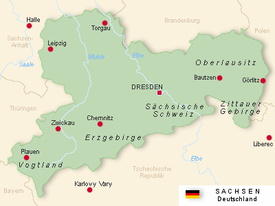 Sachsen-Karte