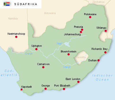 Südafrika-Karte