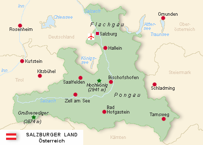 Salzburger Land-Karte