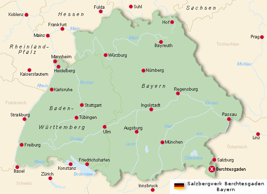 Salzbergwerk Berchtesgaden-Karte