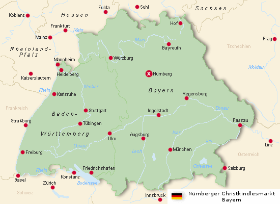 Nürnberger Christkindlesmarkt-Karte