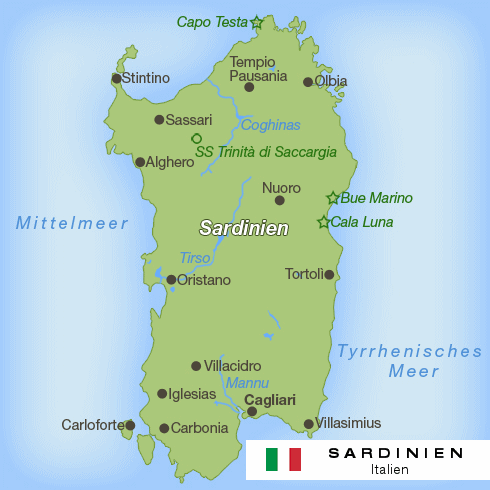 Sardinien-Karte