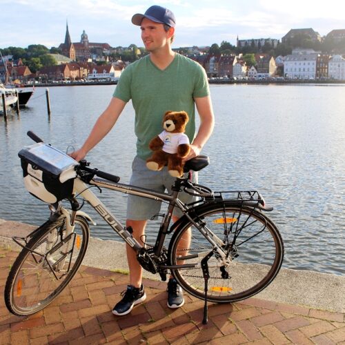 Fahrradtour Expedition1000GER im Flensburger Hafen