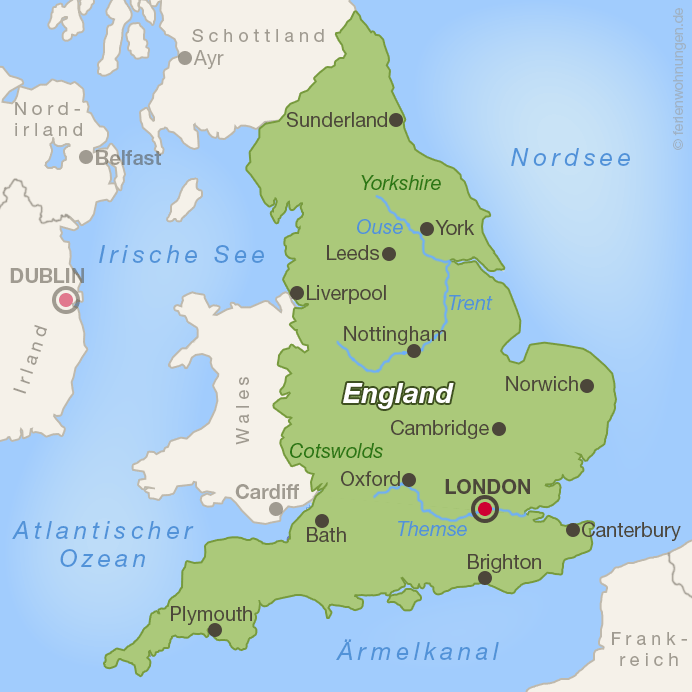 Karte von England